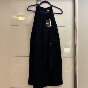 Women’s Dress DKNY size 16 navy blue knee length zipper back